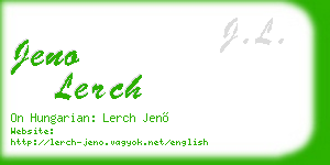 jeno lerch business card