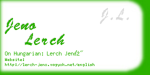 jeno lerch business card